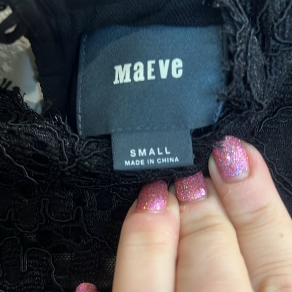 Anthropologie  MAEVE Flowy Butterfly Lace Swing Dress Swan Bird Print Size S - Picture 9 of 9